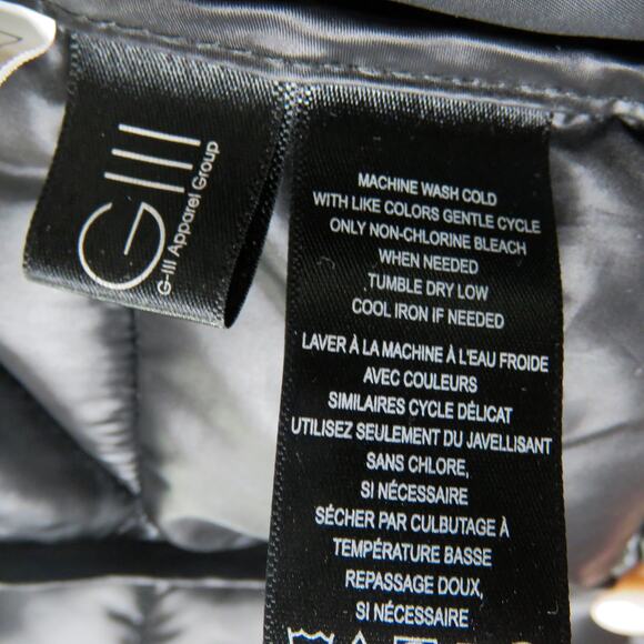 Kenneth Cole Black Quilted Puffer Coat Small Classic - Picture 7 of 7